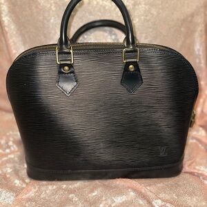 Louis Vuitton Black Epi Leather Satchel